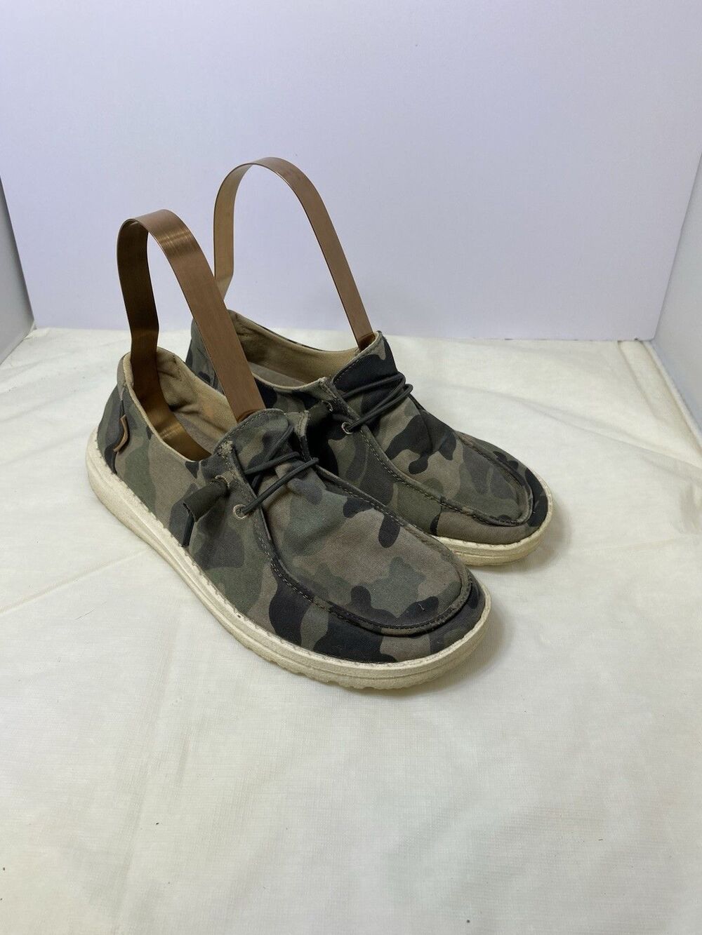 Hey Dude Wendy slip on camo canvas casual shoe women's 7